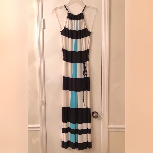 MAGGY L Sleeveless ColorBlock Maxi-Dress EUC - Picture 6 of 8